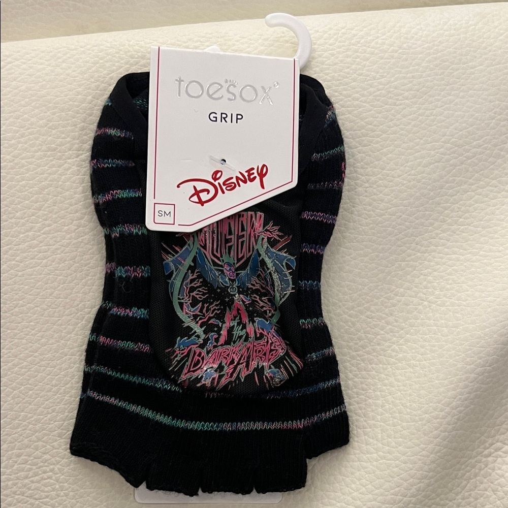 Disney Black ToeSox with Colorful Stripes